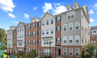 Owings Mills modern suburban community and townhomes